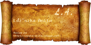 Lászka Anita névjegykártya